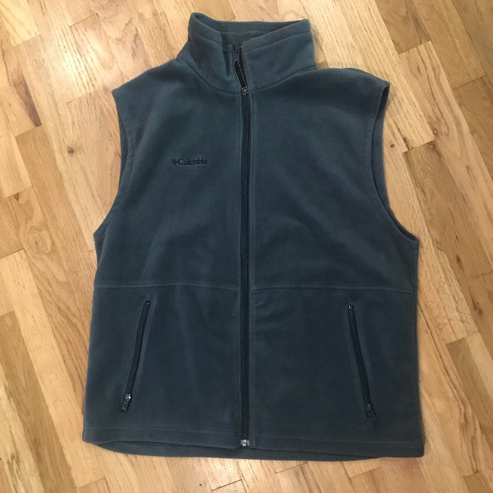 Dark Slate Grey Men's Columbia Fleece Vest - Large